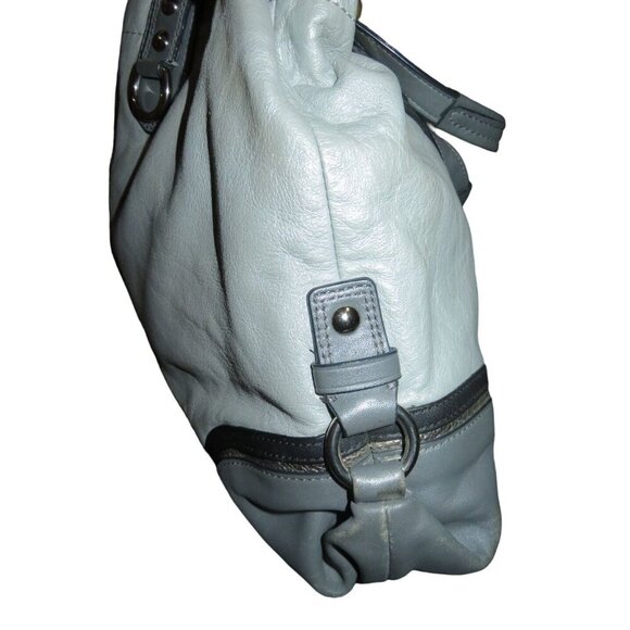 COACH 2012 Ashley Spectator Leather Carryall satchel Gray Colorblock 10 X 15 - Picture 3 of 13